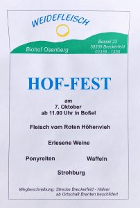 Flyer Hoffest Boßel